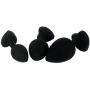 Eastern Delights Anal Sex Trainer 3PCS Kit Heart Silicone Jeweled Butt Plugs (Black)