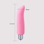 Vibrator, Oomph! 4 Inch Silicone Waterproof Vibration Massager 16 Modes Curved Tip Magic Wand Vibrator Sexy Toy - Pink