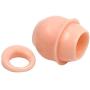 Dream_mimi 2Pc / Set new packaging delayed ejaculation foreskin silicone flexible penis cock ring glans block circumcision anti-phimosis too long (Pink)