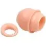 Dream_mimi 2Pc / Set new packaging delayed ejaculation foreskin silicone flexible penis cock ring glans block circumcision anti-phimosis too long (Pink)