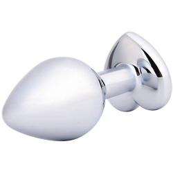 Love Fire heart Jeweled Steel Anal Butt Plugs Anal Trainer Toys BDSM Toys For Women Men Couples with Premium Pouch Included-1PC