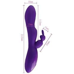 Cocoapa G-spot Rabbit Vibrator Rechargeable Vibrator Ant Vibrator Muti-Speed Massager Vibrator Cordless Waterproof Medical Silicone Adult Sex Toys for Women (Purple) (Purple)
