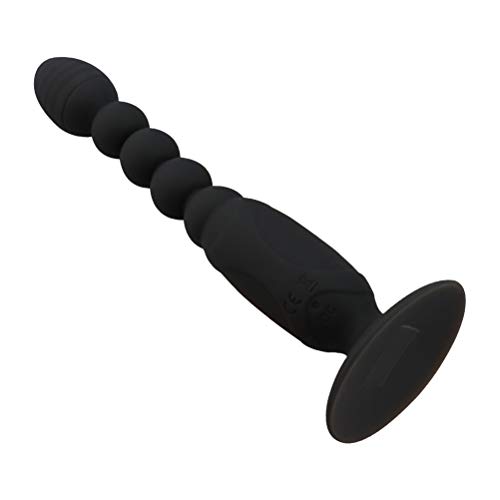 Lfcmf Home Supplies Ânāl Beads Vîb-Rát-Or Ânāl P-Lüg Pröstátê Massage B-Û-Tt-P-Lüg Silicone Women Men Ma-Sturba-Tion Relaxation Product (Color : Black)
