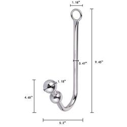 Sexbaby Anal Hook Sex Toys Steel Slave Games for Lover,Unisex Rope Hook Products with 2 Balls