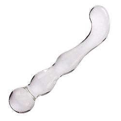 Wowlife Sex Toys Transparent Glass Crystal Penis Female Masturbation Glassware Stimulator Stimulation Anal Plug Sex Groud Toy with 1pcs Wowlifes Pouch