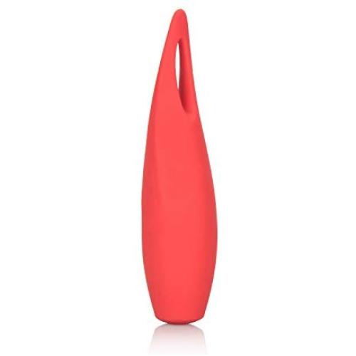 CalExotics Red Hot Spark - 10-Function Waterproof Vibrator – Rechargeable Silicone Compact Vibe – Adult Sex Massager for Couples - Red