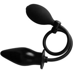 JSFQ Sex Silicone Adjustable Size Inflatable anall Plug Adult Toys， Hand-held Pump with Inflatable Plug Toy