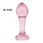 NewMaxer 6 Types Exquisite Pink Crystal Glass Anal Plug Set Glass G-spot Pleasure Anal Dilator Butt Plugs Stimulator