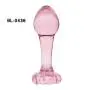 NewMaxer 6 Types Exquisite Pink Crystal Glass Anal Plug Set Glass G-spot Pleasure Anal Dilator Butt Plugs Stimulator