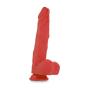 Lickerlish SPATTS 8.5" Premium Silicone Dildo Red with Suction Cup