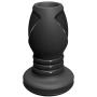 Doc Johnson Platinum Premium Silicone - The Stretch - Hollow Butt Plug - Medium - Black