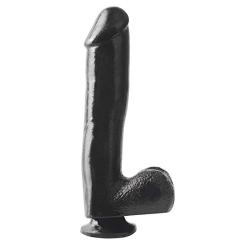 Basix 10-Inch Suction Cup Dong, Black