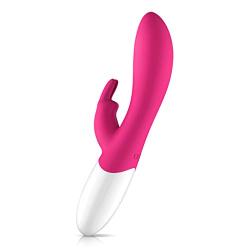 RITER 12 Frequency Vibrantion Stimulator Heating Rotating Beaded Vibrantor G Spotter Rechargeable Massager Adullt Six Toys for Women Pink