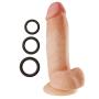 Cloud 9 Novelties Dual Density Real Touch Thick Dildo with Realistic Painted Veins & Balls, Flesh, 8 Inch