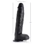 Raging Rhino 17 Inch Veiny Dildo - Black