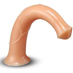 Padgene 16.5" Realistic Horse Dildo Extra Long Soft Huge Penis Sex Toy with Strong Suction Cup Curved Shaft for Hands-free Vaginal G-spot and Anal Prostate Play