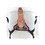 HYLHYL5-F Sǒft Běndǎblě Stǐck, Ultra-Lifelike Fantasy Perfect Sleeve Extender for Women Silicone with Strong Suction Cup PVC+ Artificial Leather Pants Brown Overall Length: 23cm