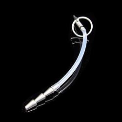 Raycity Stainless Steel Male Urethral Sound Catheter Penis Plug Dilator Stretching Silicone Tube for Beginner