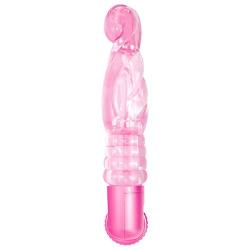 Orgasmic Gels Pleasure Swirl Waterproof Vibrator, Pink, 6 Inch