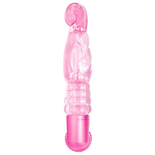 Orgasmic Gels Pleasure Swirl Waterproof Vibrator, Pink, 6 Inch