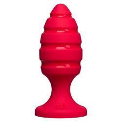 Doc Johnson Platinum Premium Silicone - The Blast - Anal Toy with Suction Cup Base - Butt Plug - Red