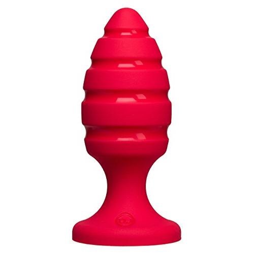 Doc Johnson Platinum Premium Silicone - The Blast - Anal Toy with Suction Cup Base - Butt Plug - Red