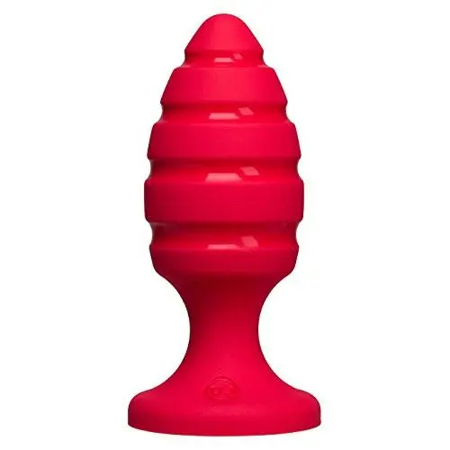Doc Johnson Platinum Premium Silicone - The Blast - Anal Toy with Suction Cup Base - Butt Plug - Red