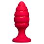 Doc Johnson Platinum Premium Silicone - The Blast - Anal Toy with Suction Cup Base - Butt Plug - Red
