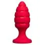 Doc Johnson Platinum Premium Silicone - The Blast - Anal Toy with Suction Cup Base - Butt Plug - Red