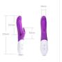 Vibrator women,Rabbit vibrate toys with 7 vibration modes,Heating,whisper,Waterproof massager with wireless Rechargeable，medical silicone rubber for Women or Couples Sex Toys by ROSERAIN-Purple