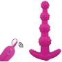 Guiseniour 10 Frequency Tremor Vibrantion Anell Plug Prosteite Massage Masturabetion Device Soft Silicone Beads Adult Six Toys Buttt Plug for Women Men