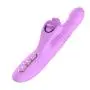 G Spot Clitoral Vibrator, Waterproof Soft Silicone Licking Tongue Vibrating Dildo Oral Massager Vagina Stimulator Sex Toy with Heating Function, Purple