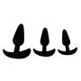 Anal Trainer Anal Plug 3PCS Silicone Adult Sex Toys, Eastern Delights Anal Sex Toys Kit for Beginner Couples, Black Anal Trainer Anal Plug 3PCS Silicone Adult Sex Toys, Eastern Delights Anal Sex Toys Kit for Beginner Couples, Black