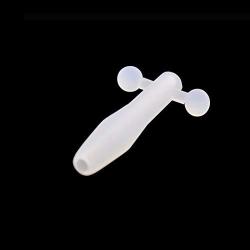 Raycity Silicone White Penis Plug Dilator Urethral Sound Catheter Stretch Insert Tube Through - Hole for Adults Men Beginner