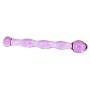 Eastern Delights Elite 10 Inches Ghost Glass Pleasure Wand, Glans Stimulator Head Glass Dildo with Smooth End Anal Plug, Light Purple