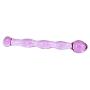 Eastern Delights Elite 10 Inches Ghost Glass Pleasure Wand, Glans Stimulator Head Glass Dildo with Smooth End Anal Plug, Light Purple