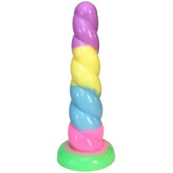 Silicone Unicorn Horn Pastel Pleasures Dildo - Medium