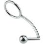 Stainless Steel Metal Anal Hook with Penis Ring for Male, Anal Plug,Penis Chastity Lock,Fetish Cock Ring (45mm)