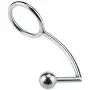Stainless Steel Metal Anal Hook with Penis Ring for Male, Anal Plug,Penis Chastity Lock,Fetish Cock Ring (45mm)