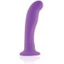 6" Platinum Silicone Dildo - G Spot Stimulating Curved Dong - Suction Cup Harness Compatible - Sex Toy for Women - Sex Toy for Adults (Purple)