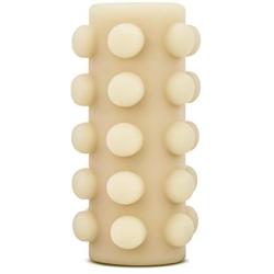 Double Sided Male Masturbator - Double Textured Stroker - sex Toy for Men (Beige)