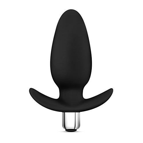 Premium Platinum Silicone Powerful 10 Vibrating Function Waterproof Silicone Anal Anchor Butt Plug - Sex Toy for Women - Sex Toy for Men (Black)