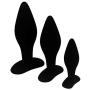 Eastern Delights Anal Sex Trainer 3PCS Kit Black Silicone Butt Plugs