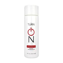 Turn On Strawberry Lube, Personal Lubricant, Water Based Lube, Condom-Safe, 8 Ounce Bottle