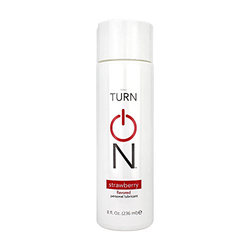 Turn On Strawberry Lube, Personal Lubricant, Water Based Lube, Condom-Safe, 8 Ounce Bottle