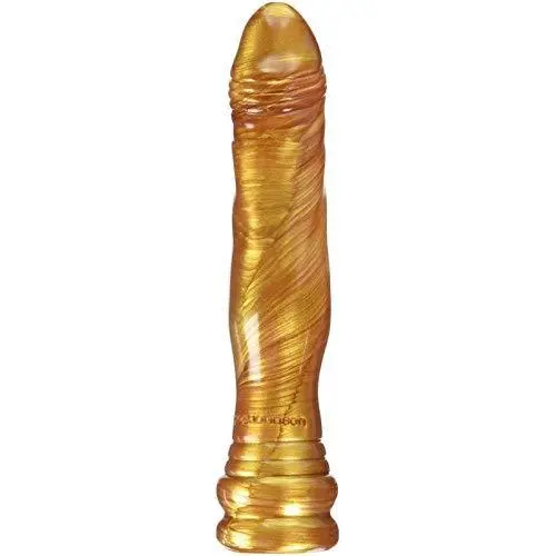 Radiant Gems SIL-A-Gel Dick Head Dong Dildo, Gold, 8 Inch Radiant Gems SIL-A-Gel Dick Head Dong Dildo, Gold, 8 Inch