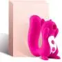 Small Squirrel Shape Massager - 10 Frequency Vibration and Sucking - Powerful and Quiet Sucking Toy - Suitable for Home, Office or Massage use.
