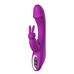 G Spot Vibrator Rabbit Vibrator for Clitoris Stimulation, Dildo Vibrator Clit Stimulator with 7 Vibration Modes USB Magnetic Rechargeable-Sex Toys for Women and Couples