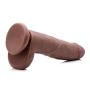 Usa Cocks Ultra Real Dual Layer Suction Cup Dildo, Dark Skin Tone, 9 Inch