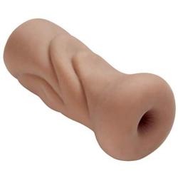 Cloud 9 Novelties Pocket Anal Stroker Masturbator with Bonus Drying Pouch, Tan